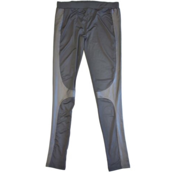 Swoosh Pants - Swoosh Black Faux Leather Leggings Large